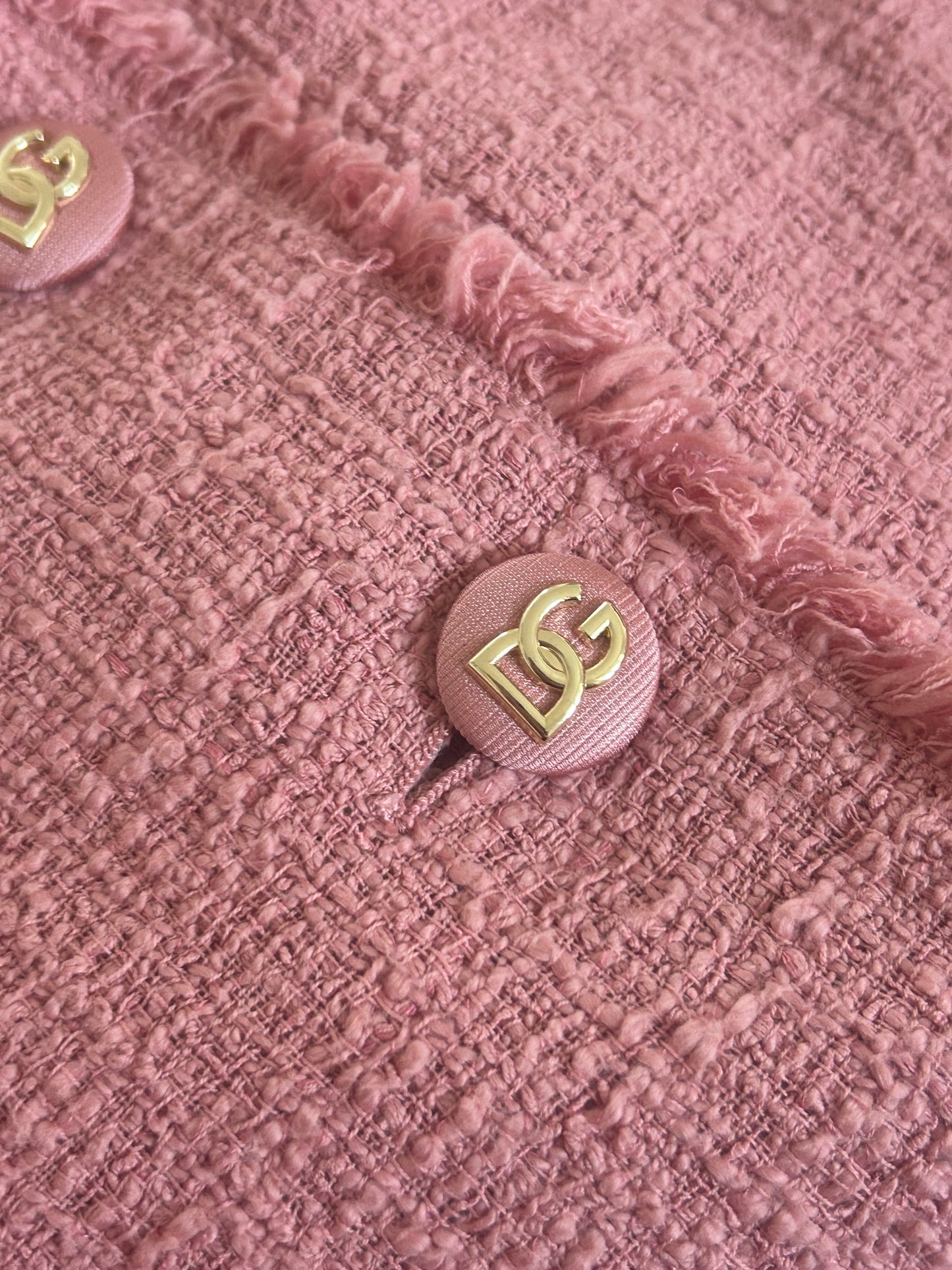 Pink tweed jacket