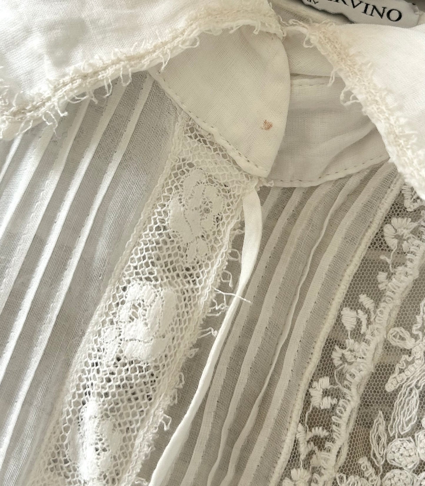 Lace and cotton dress