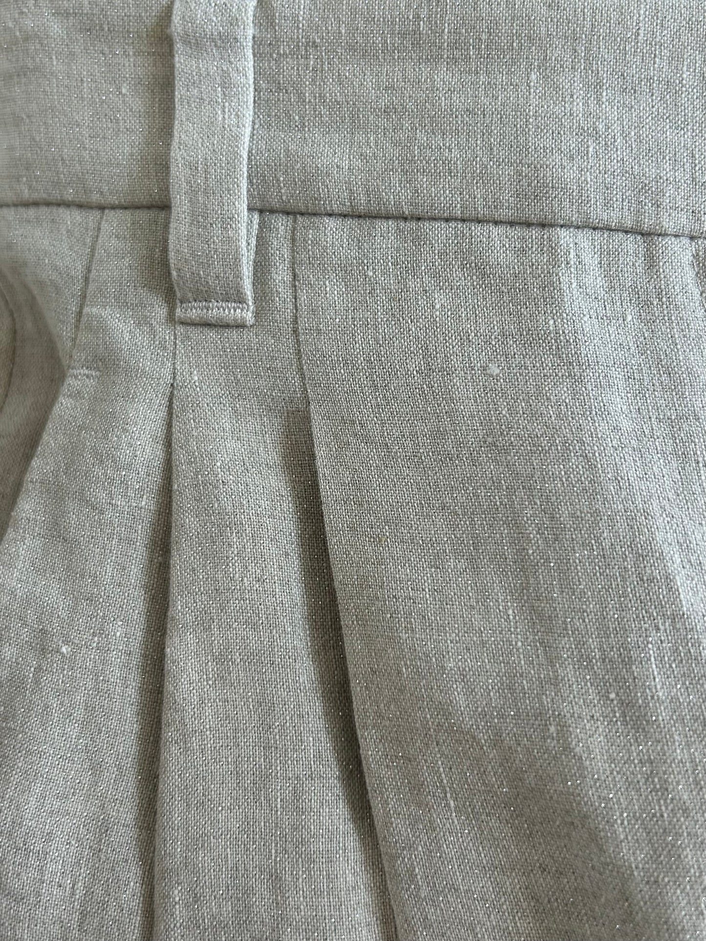 Lurex linen pants