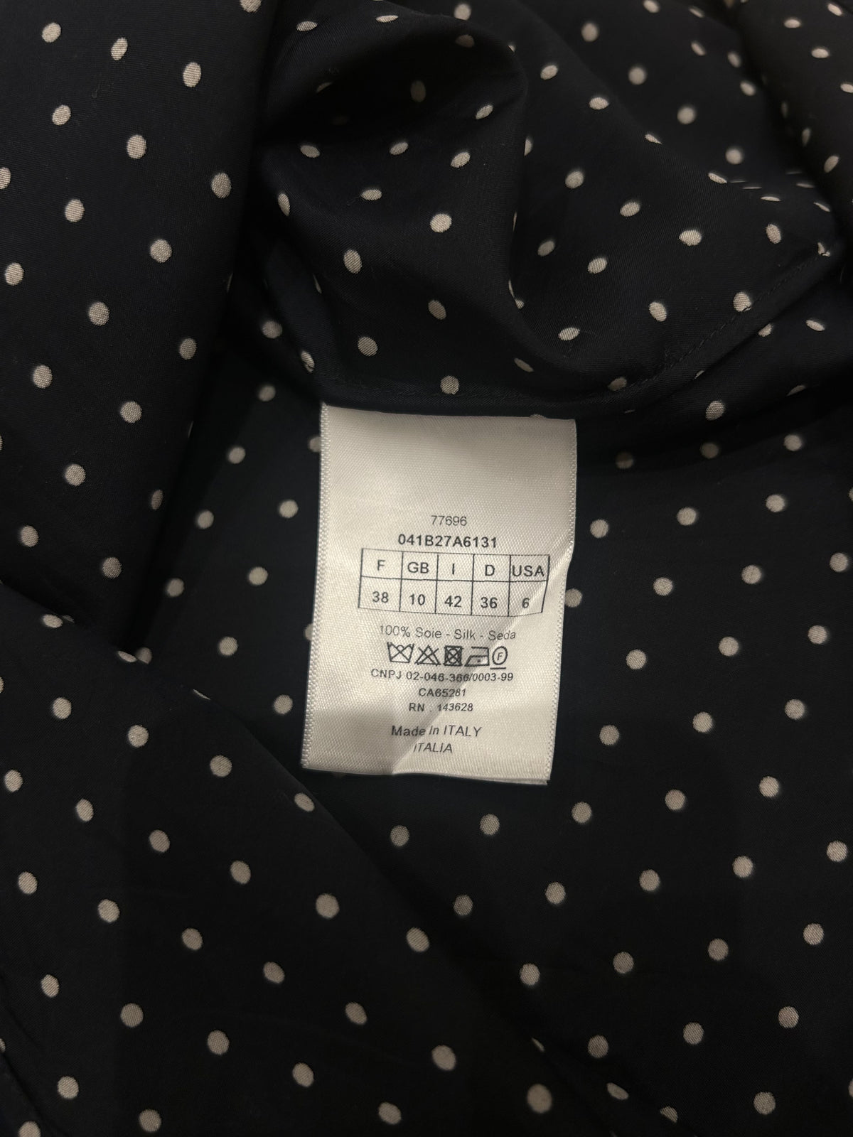 Navy polka shirt