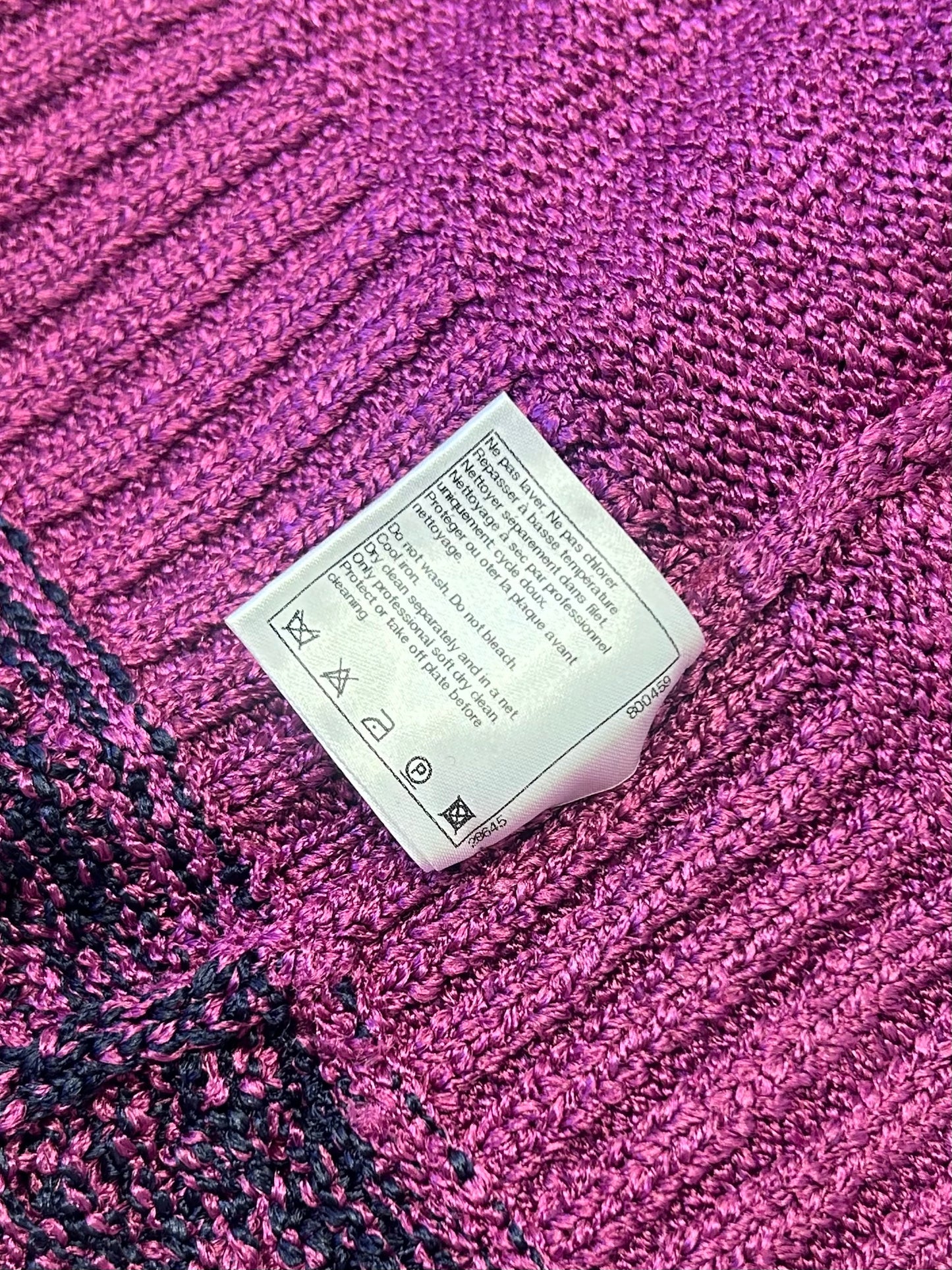 Metallic pink knit dress