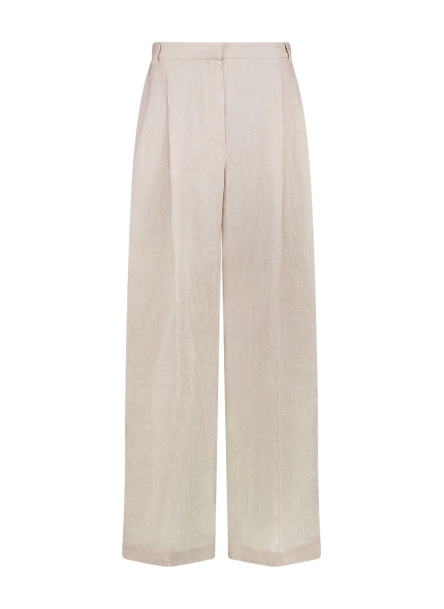 Lurex linen pants