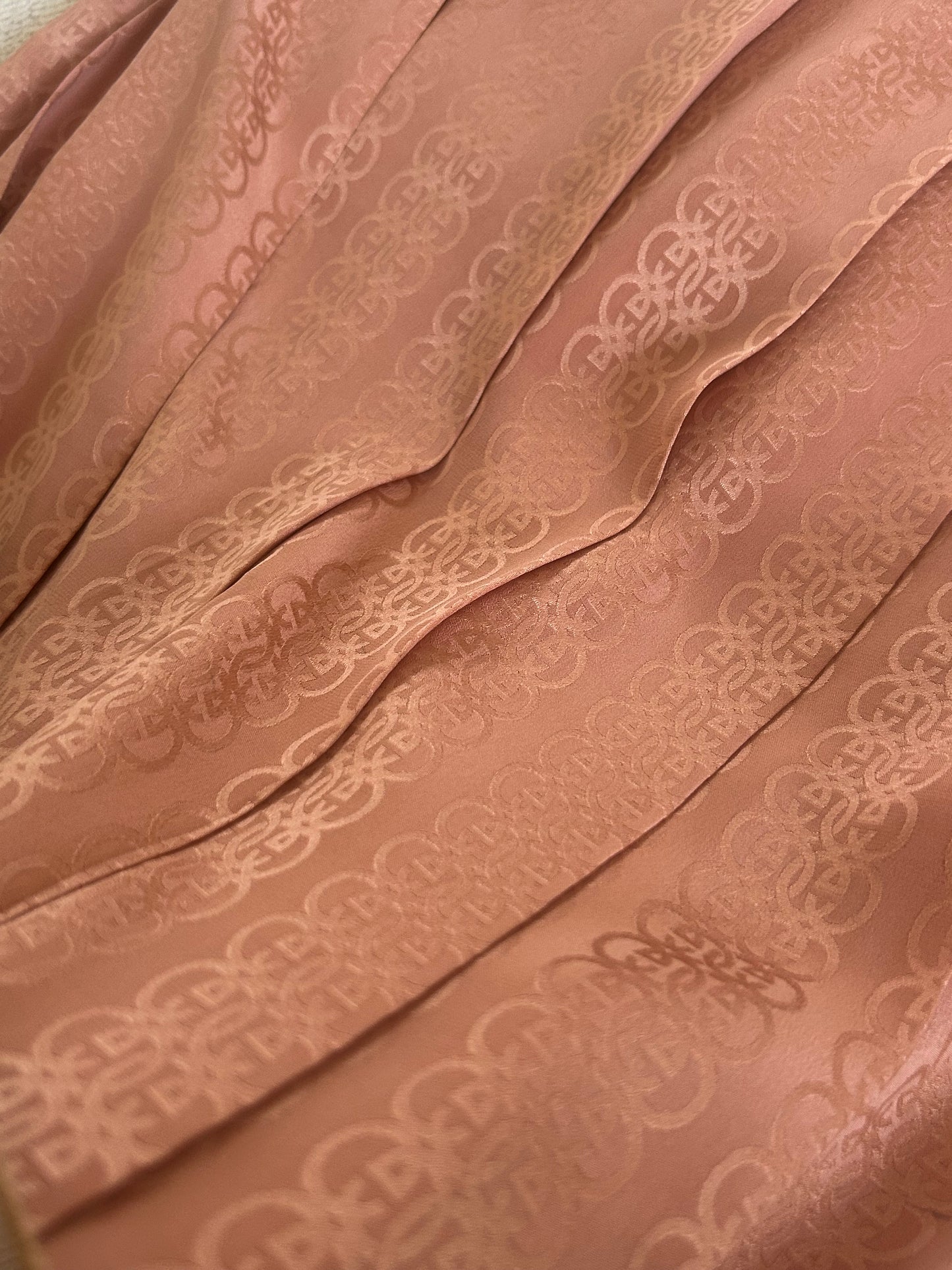 Monogram silk skirt