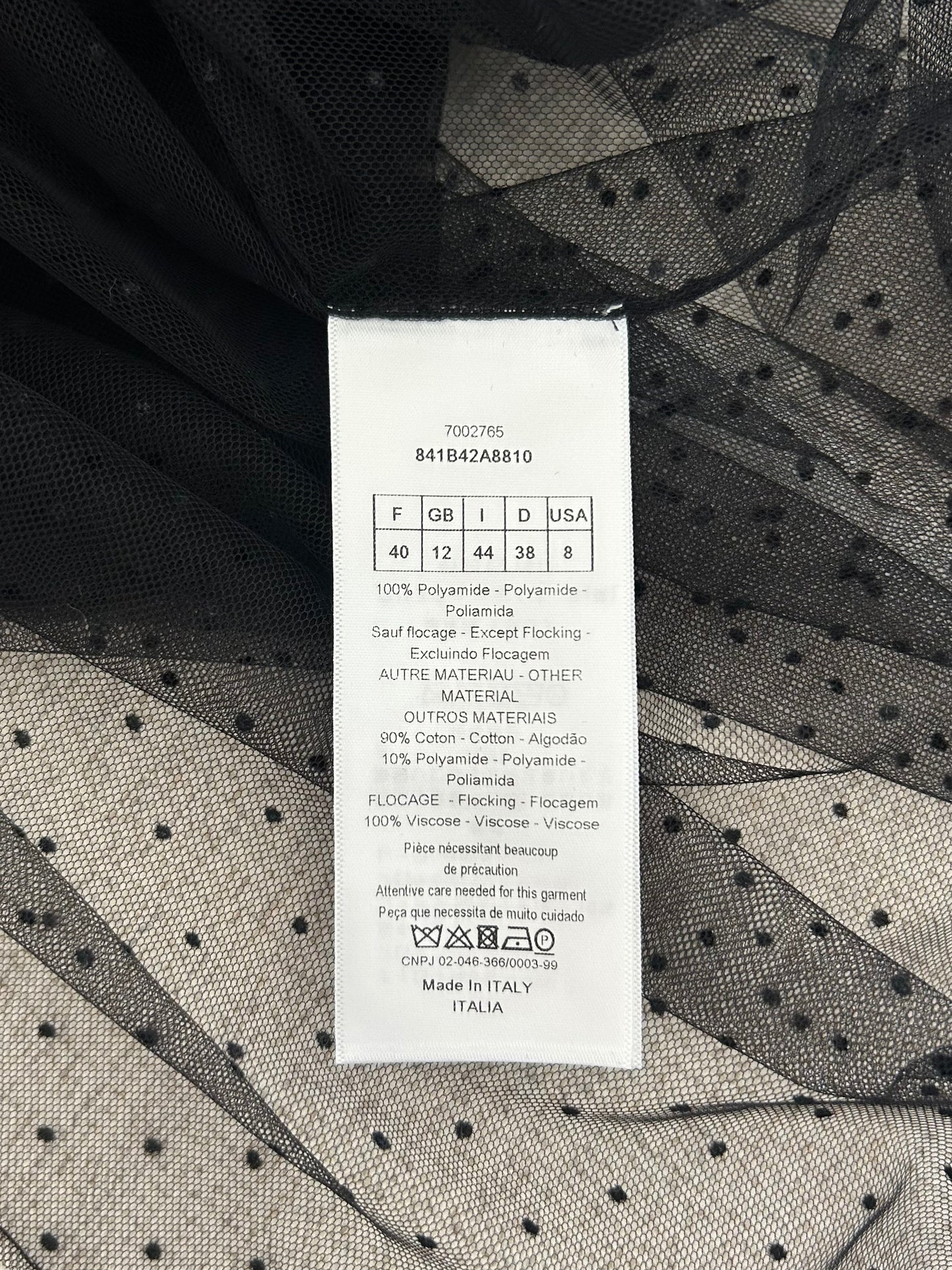 Sheer blouse plastron