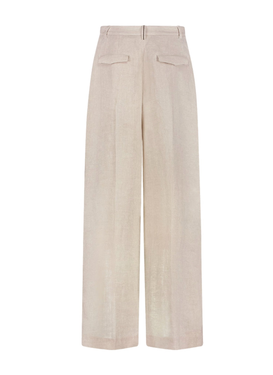 Lurex linen pants