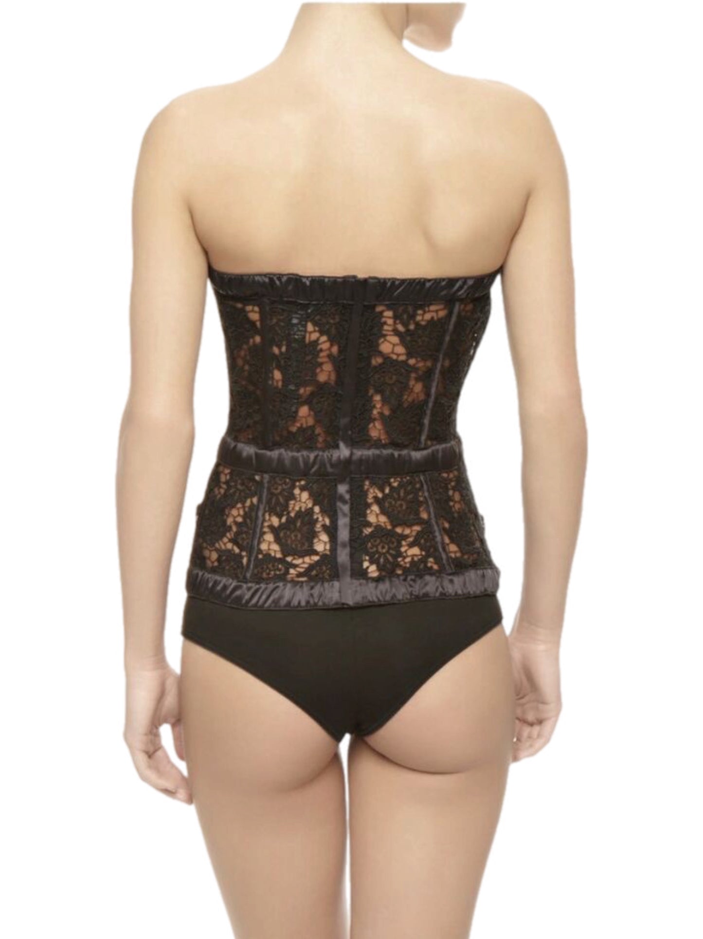 Black lace bustier