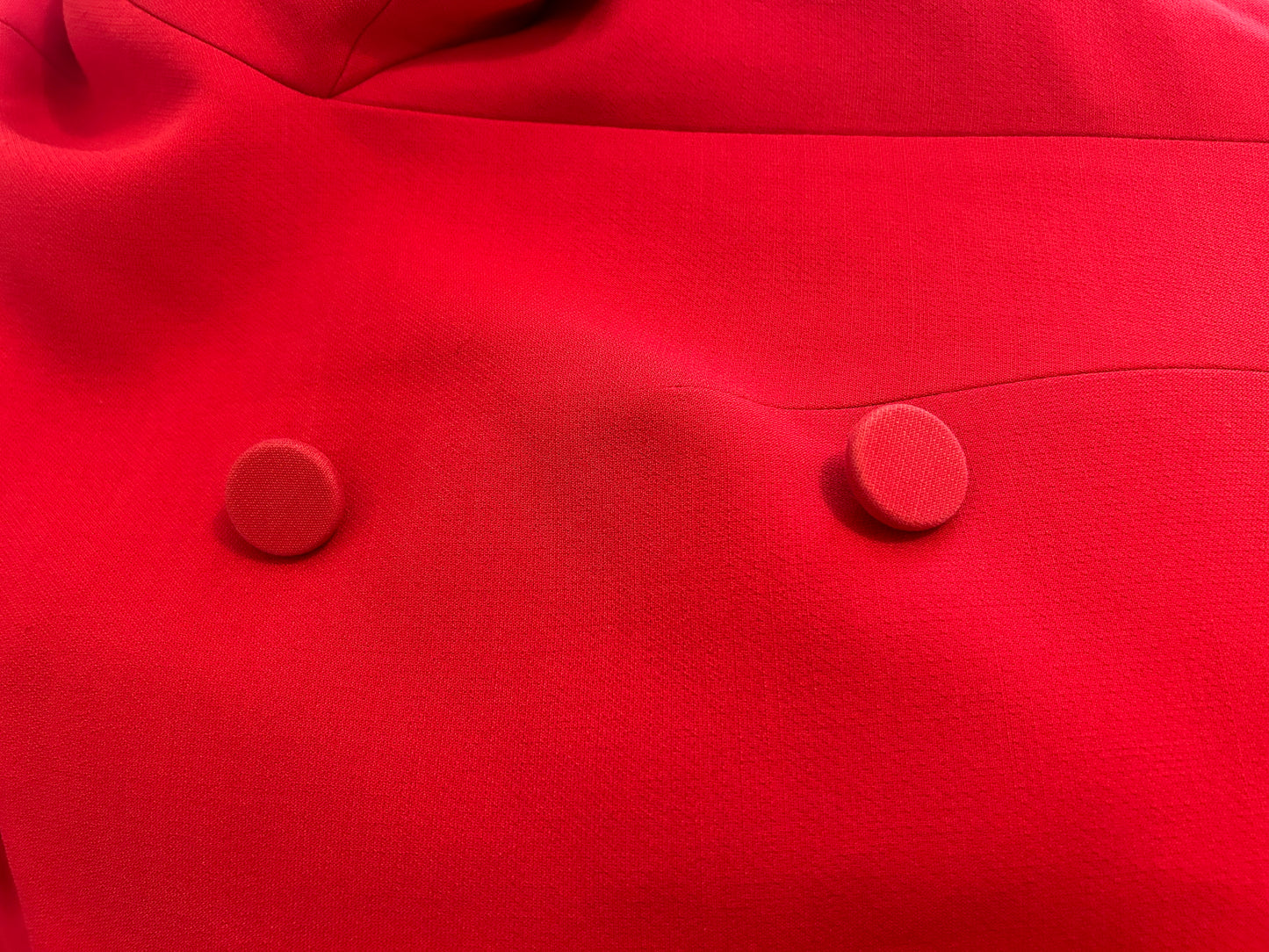 Off shoulder red jacket