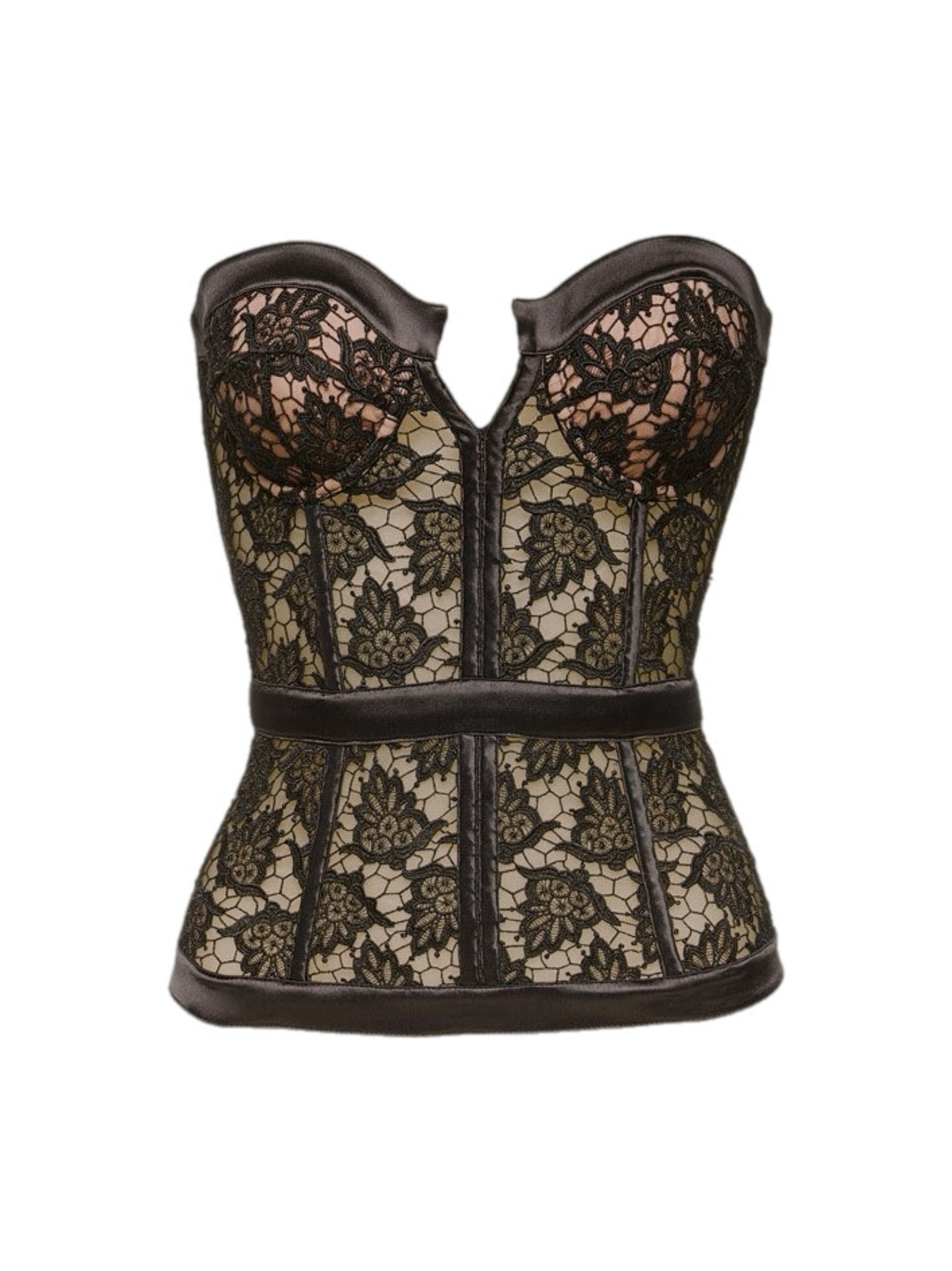 Black lace bustier