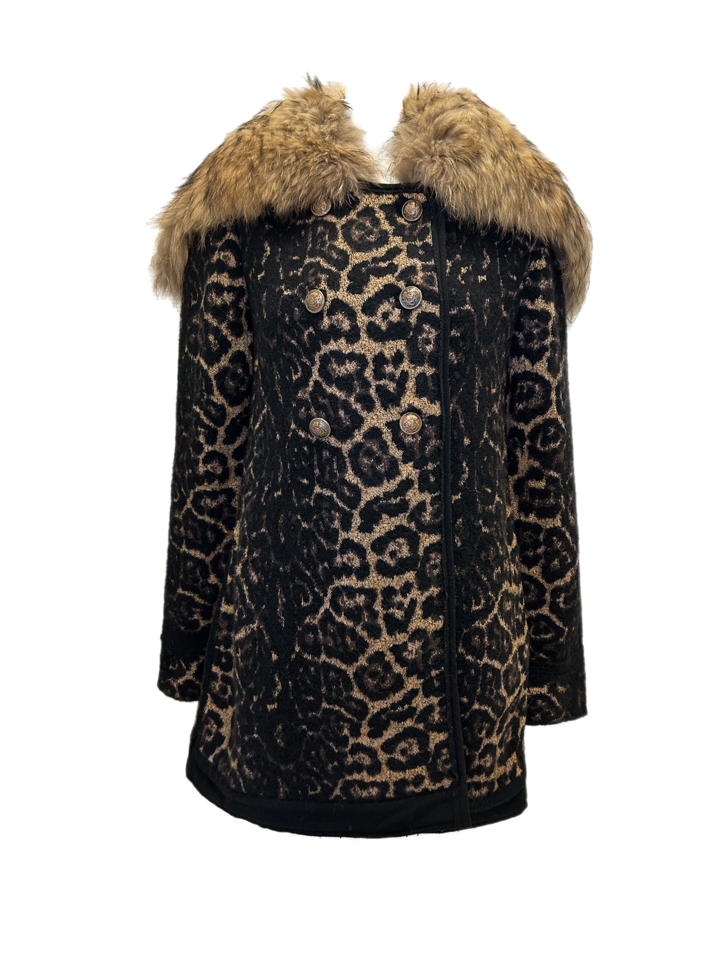 Leo coat fur collar