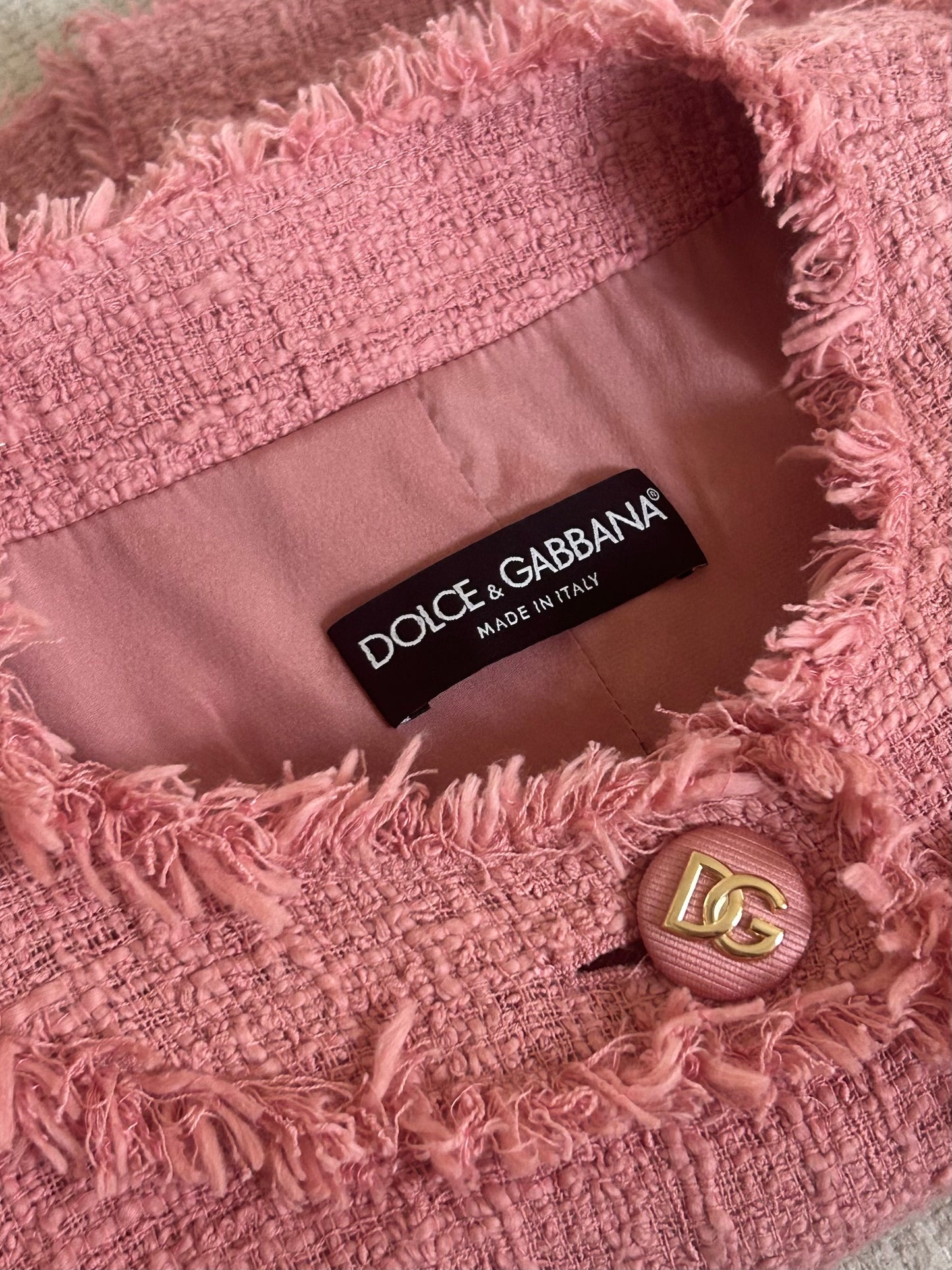 Pink tweed jacket