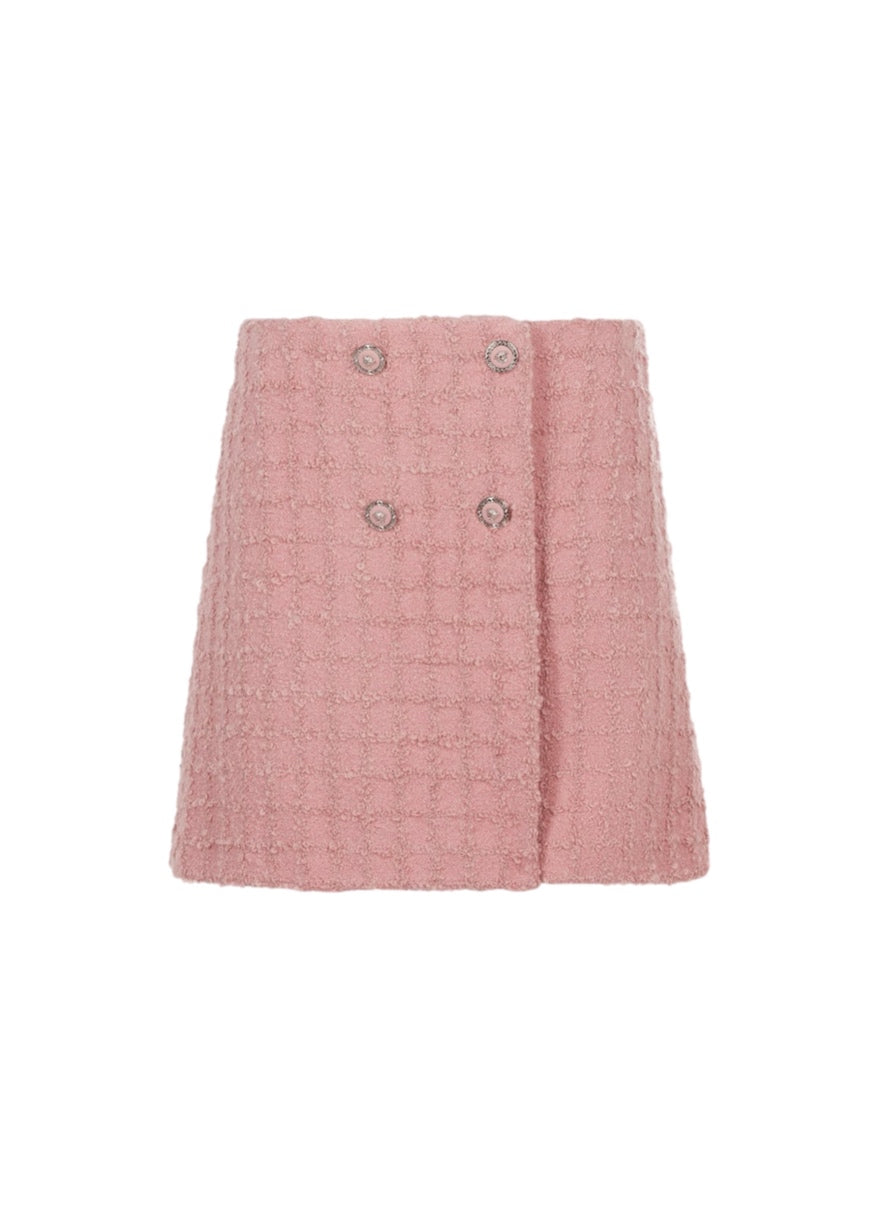 Pink tweed skirt
