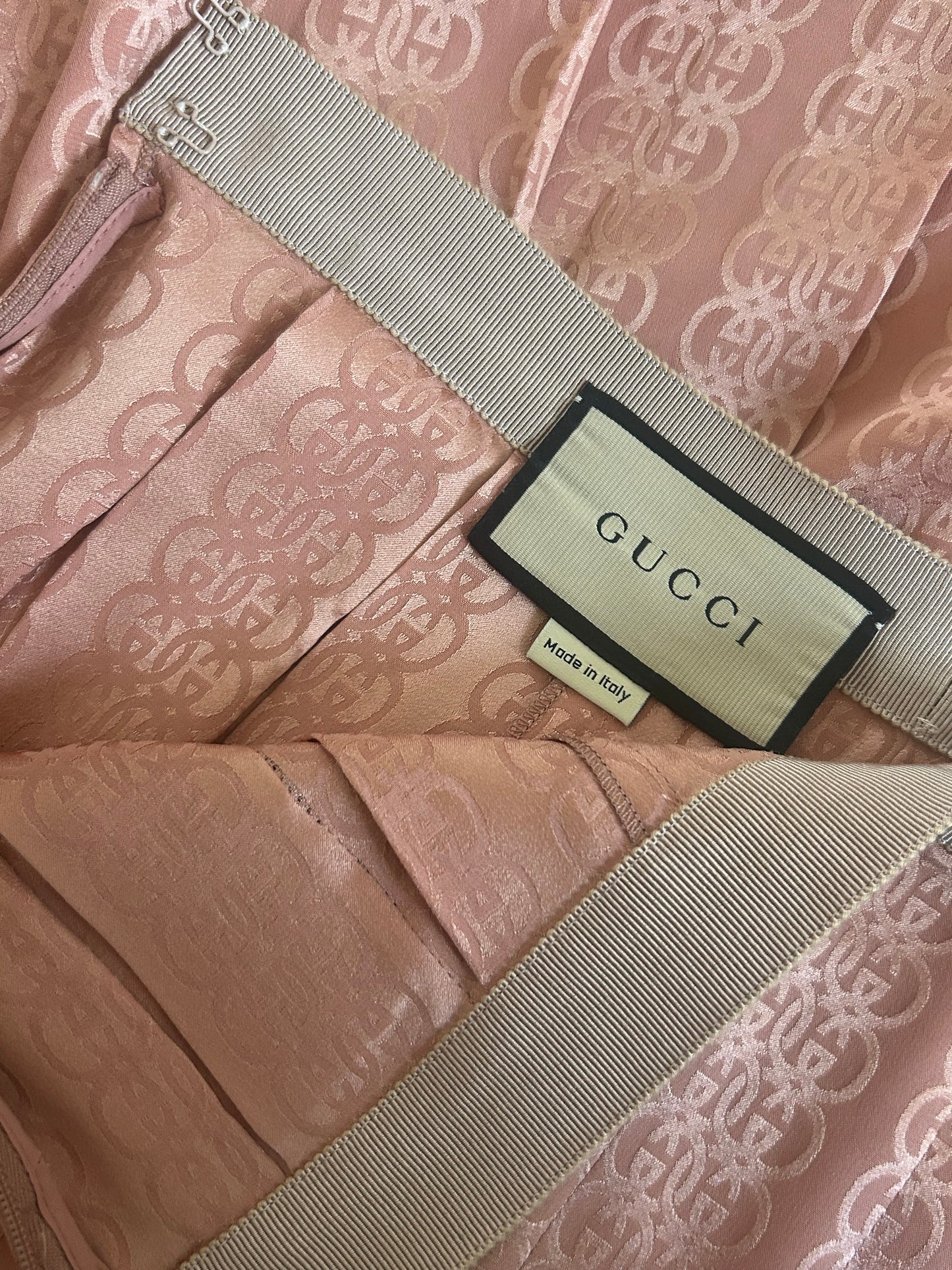 Monogram silk skirt