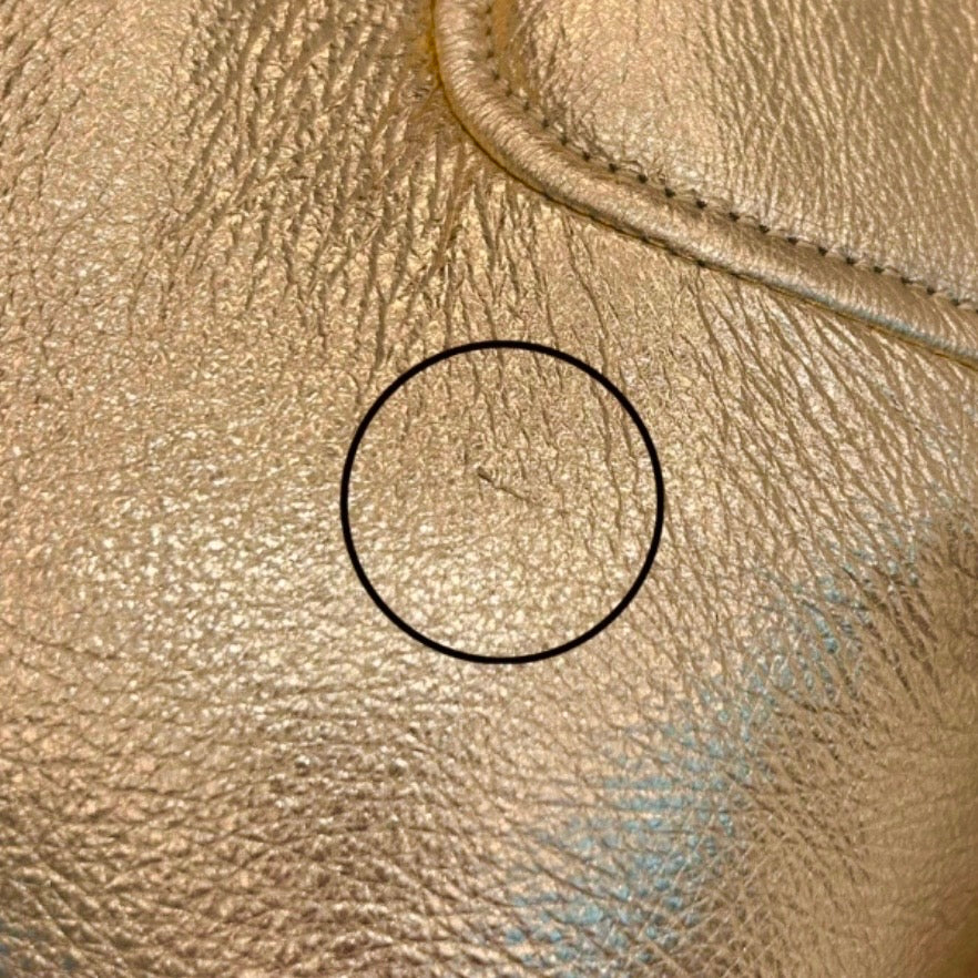 Gold shearling jacket