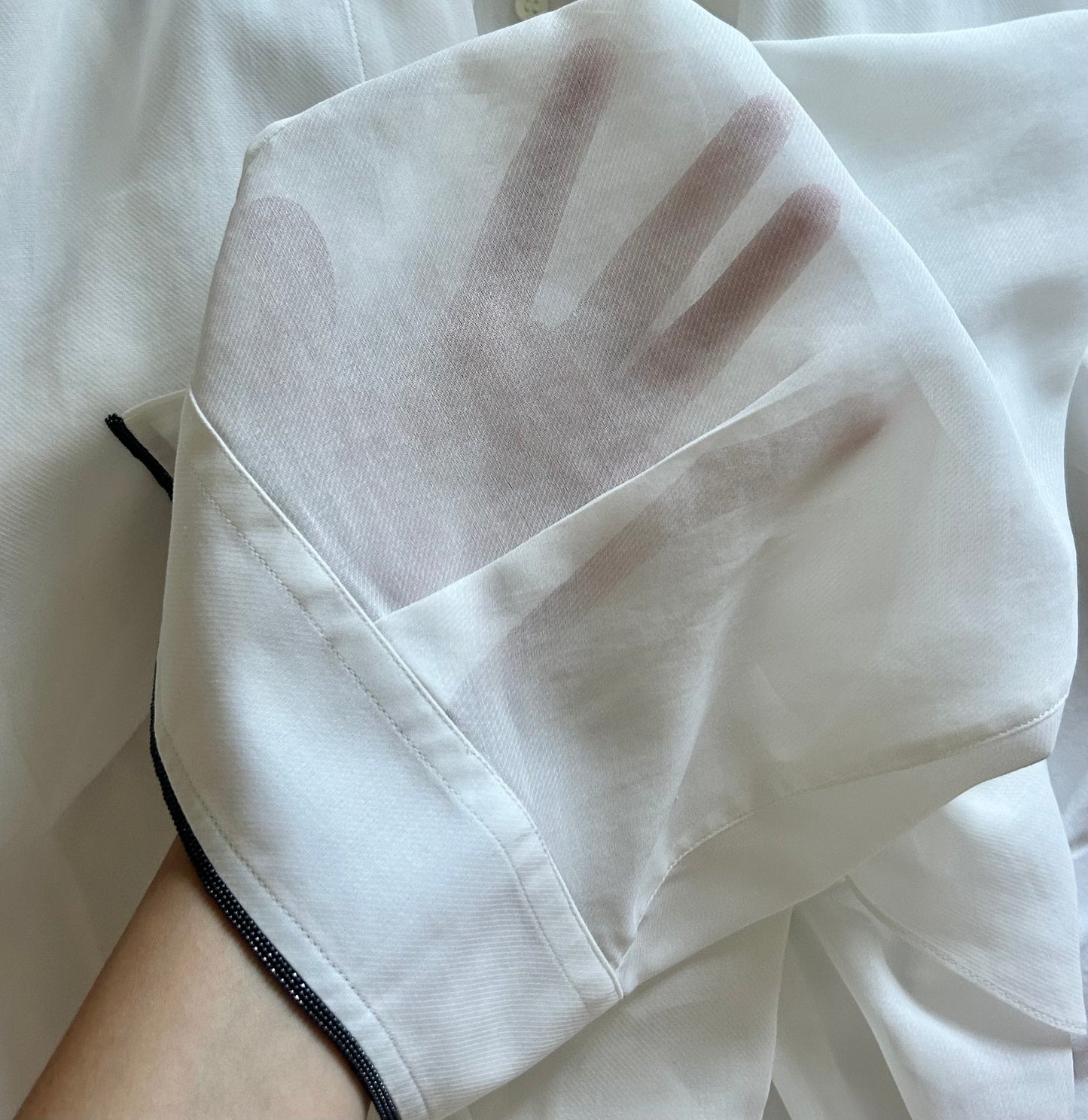 White sheer shirt