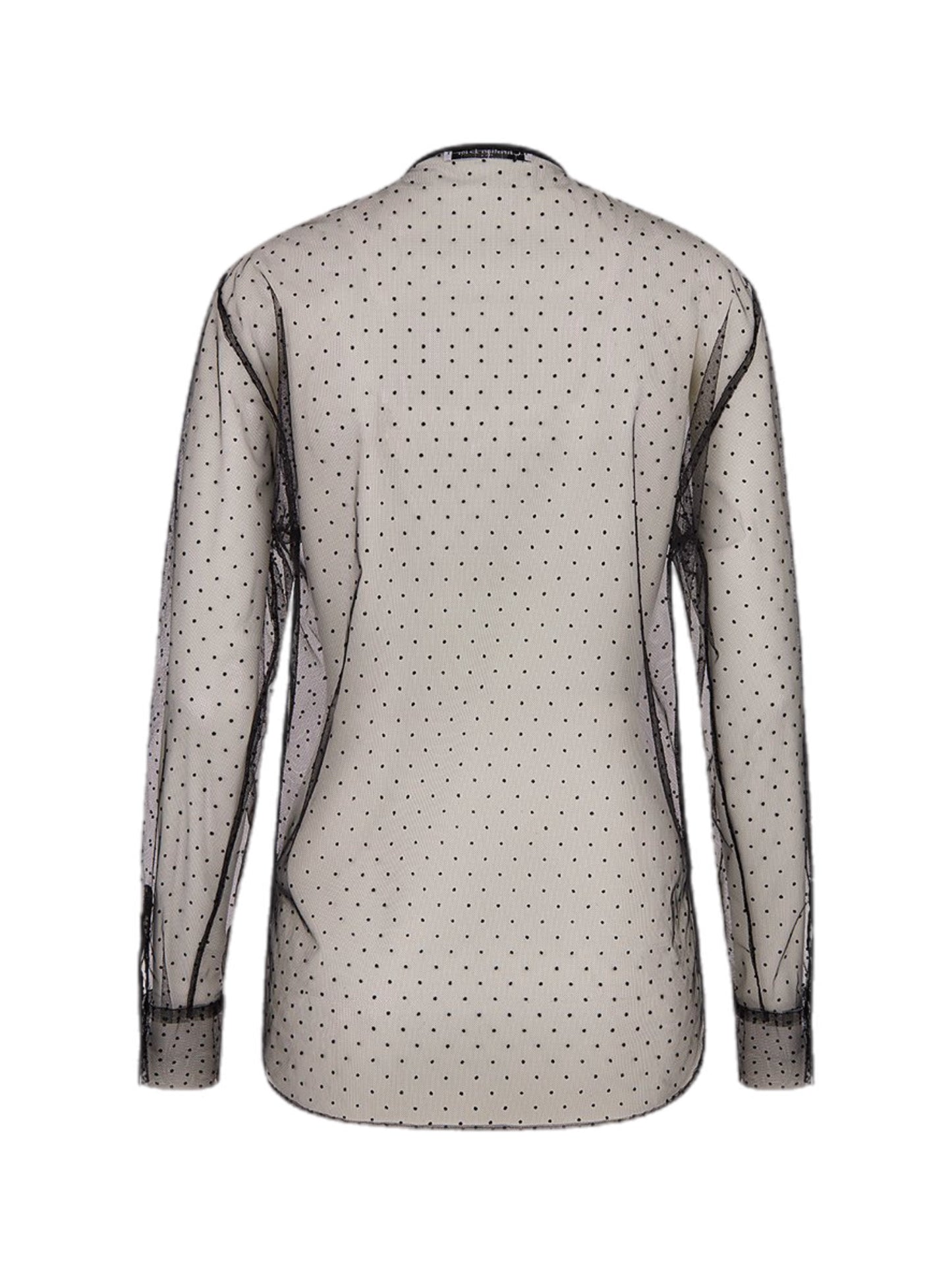 Sheer blouse plastron