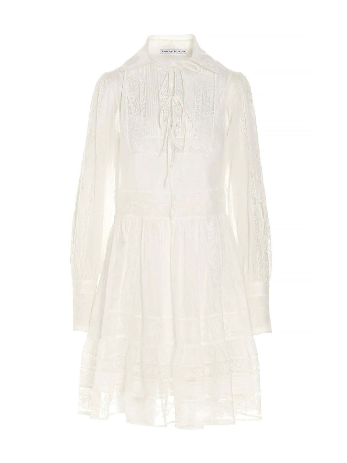 Lace and cotton dress