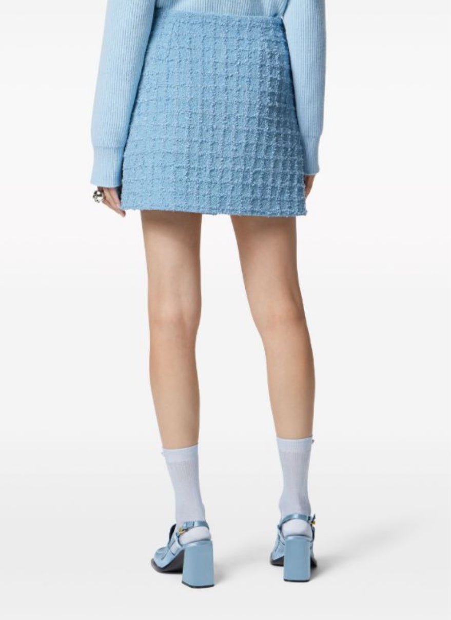 Blue tweed skirt