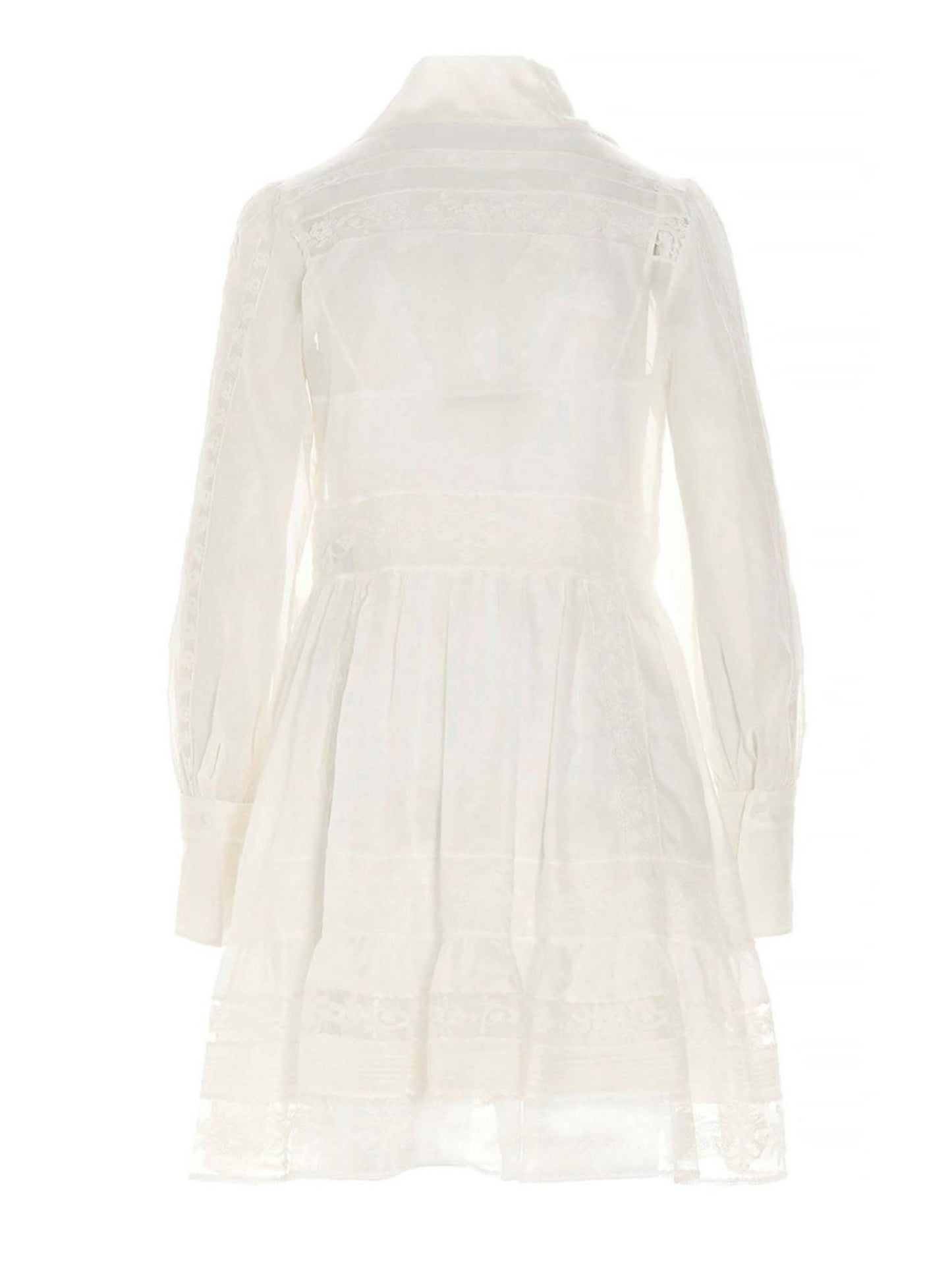 Lace and cotton dress