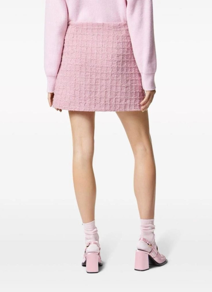 Pink tweed skirt