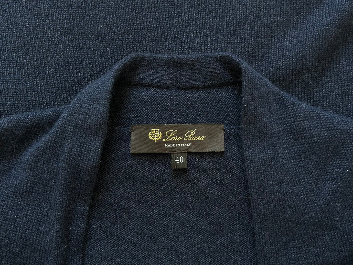 Navy cashmere cardigan