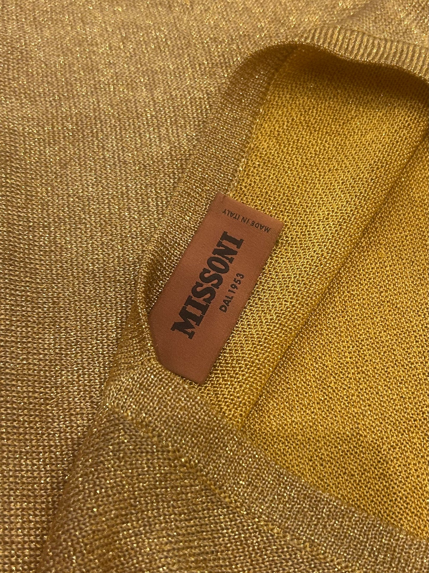 Gold lurex twin-set