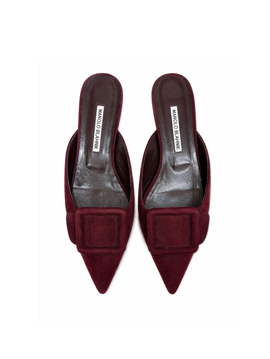 Maysale burgundy flats