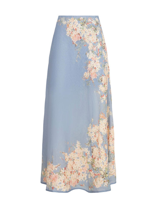 Long floral skirt