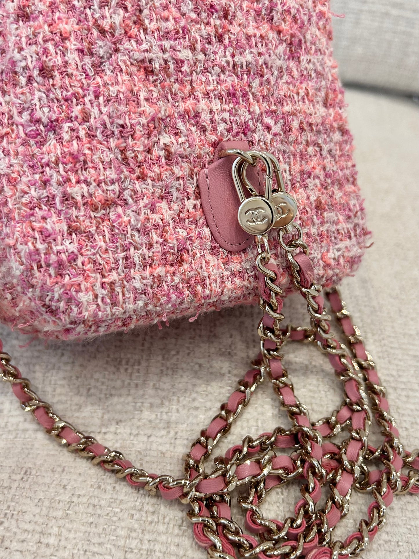 Mini tweed backpack