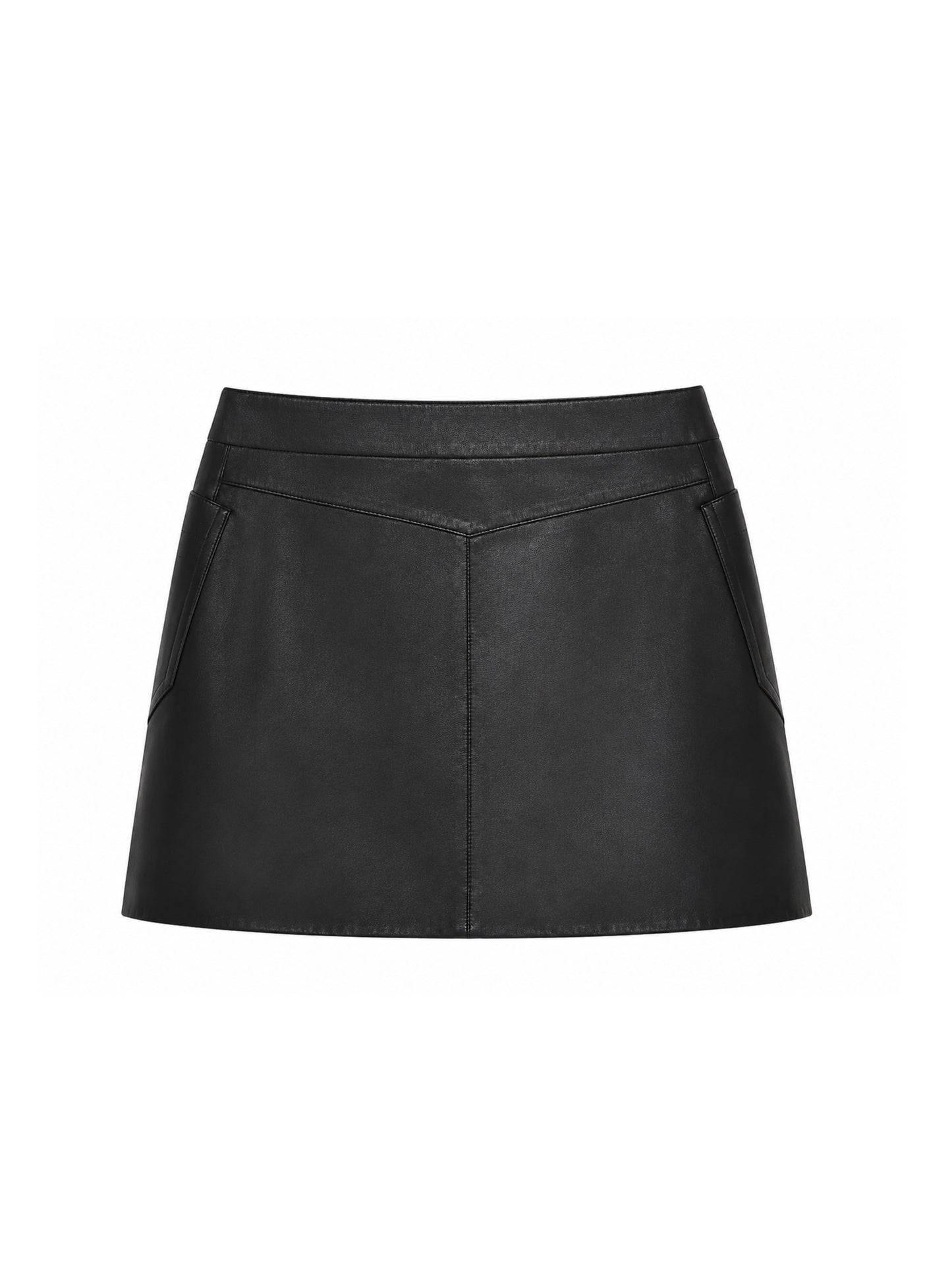 Blanc leather skirt