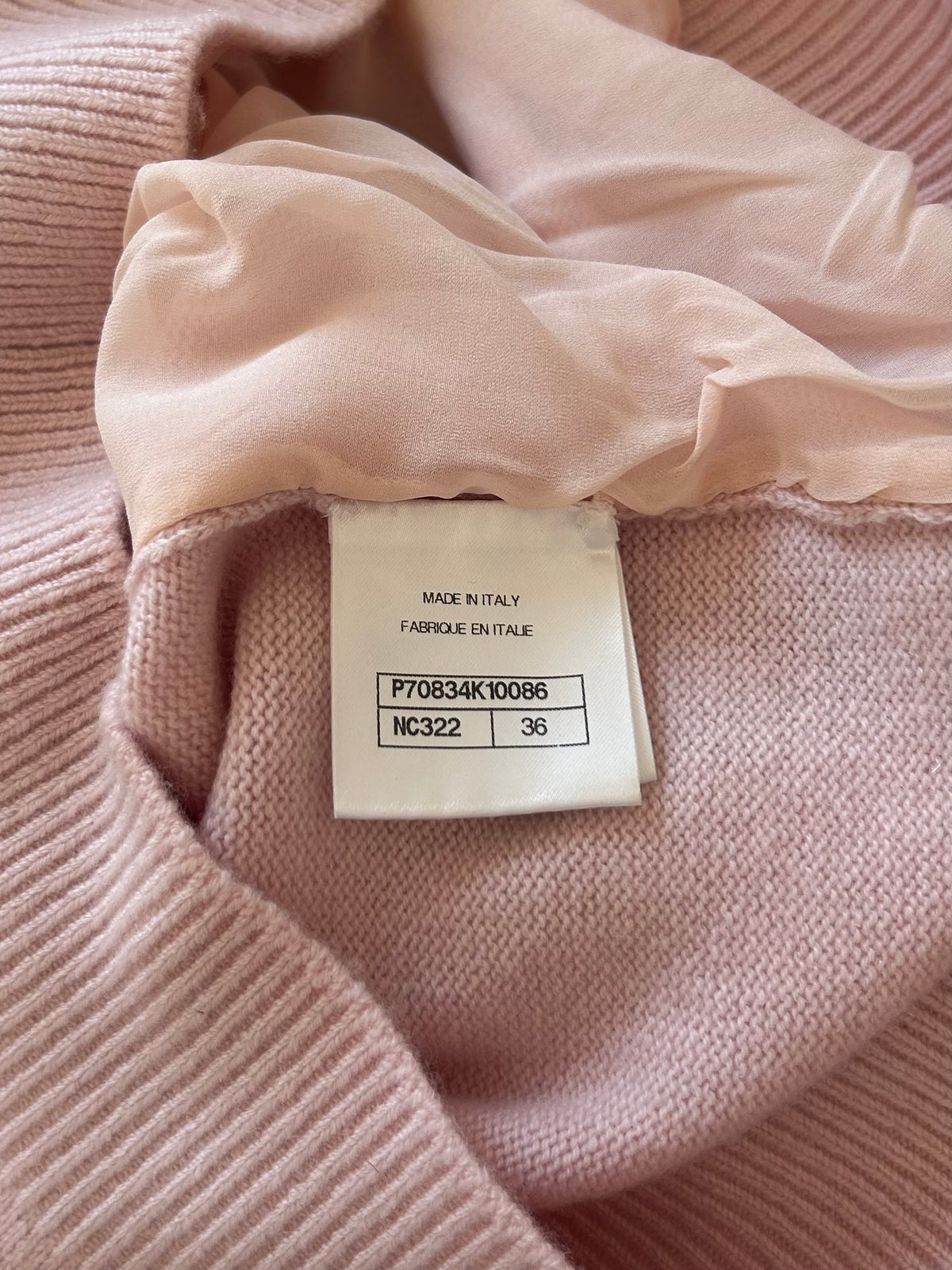 Baby pink pearls crystals sweater