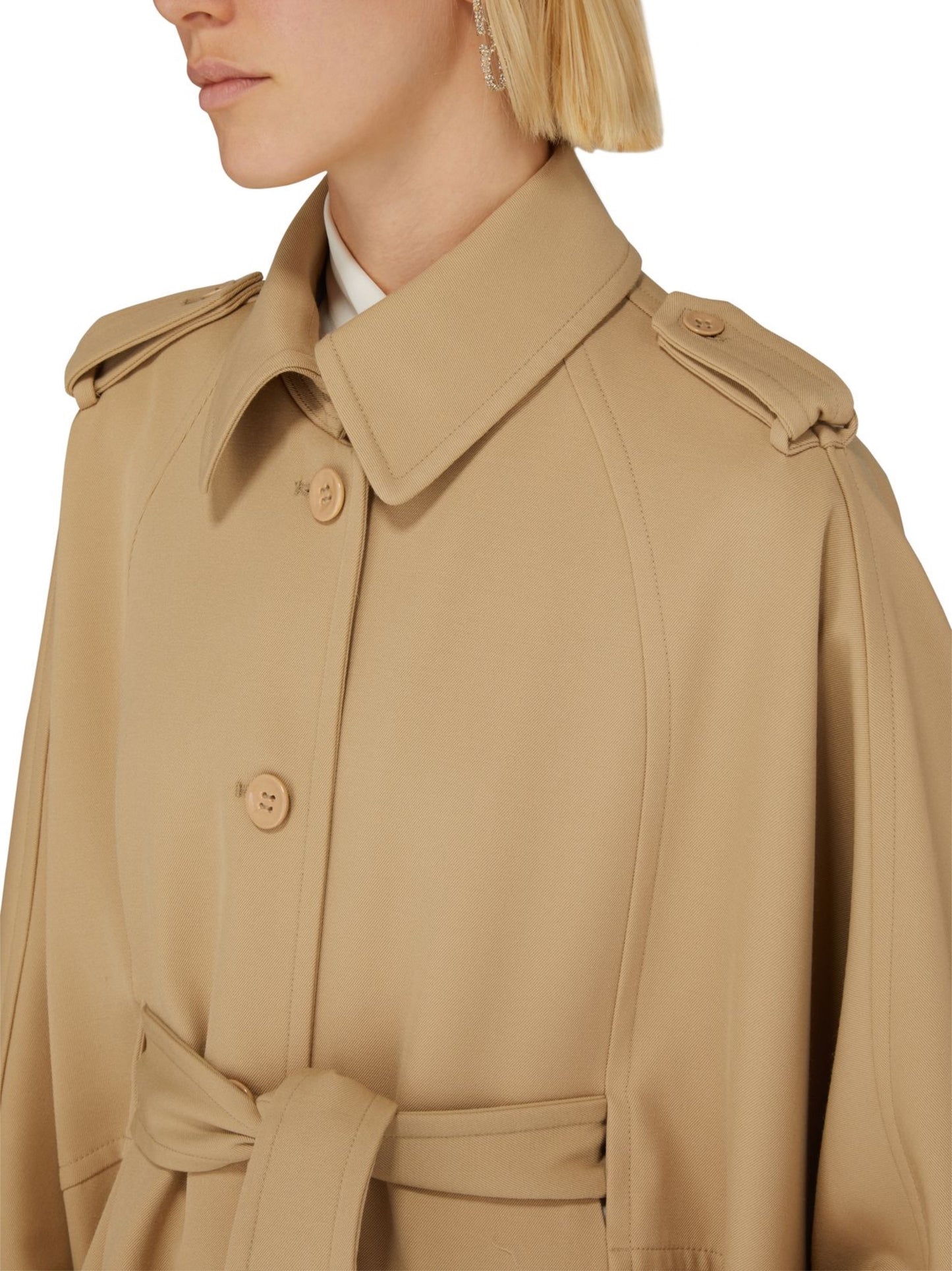 Beige cape trench