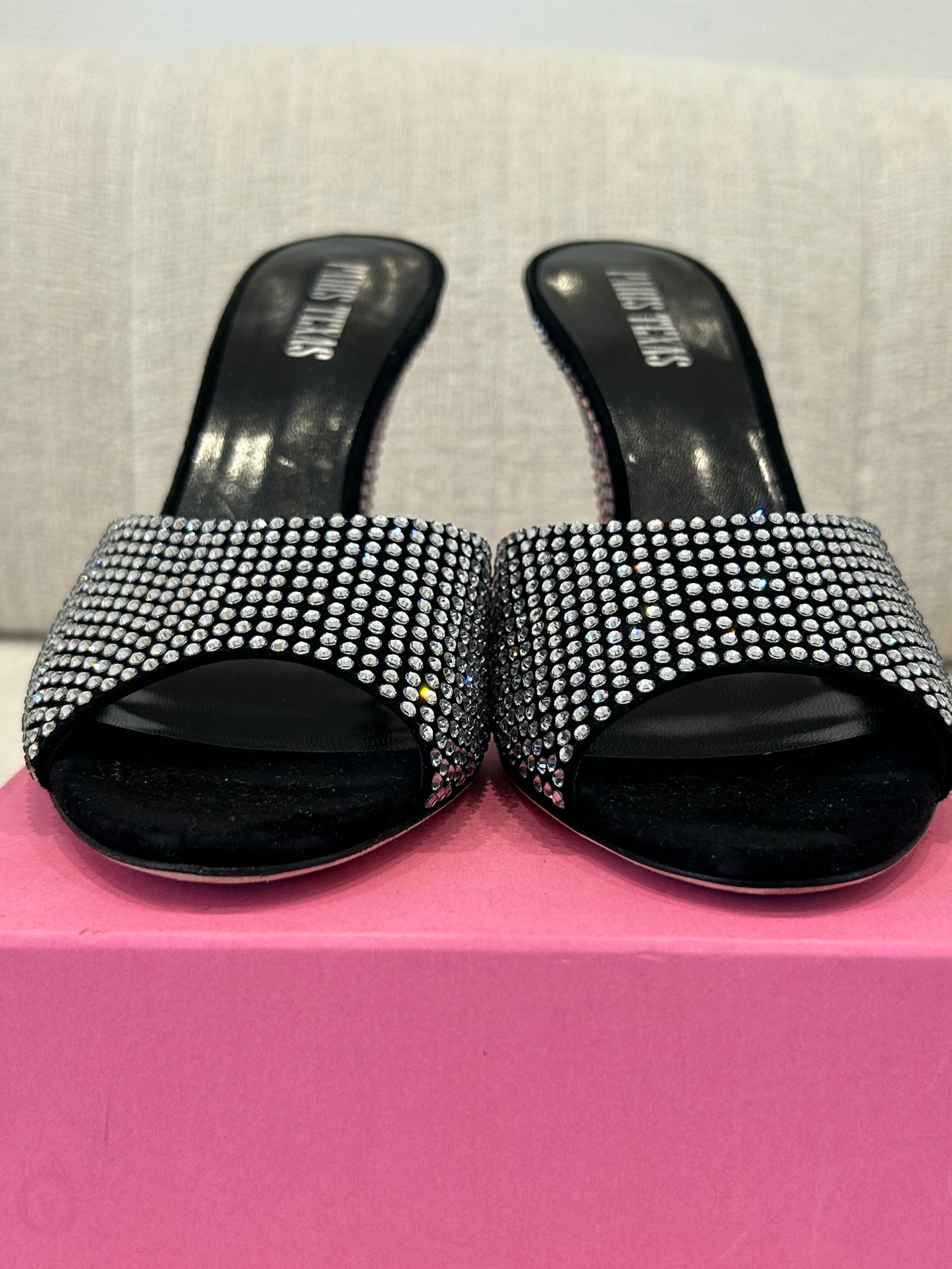 Black strass mules