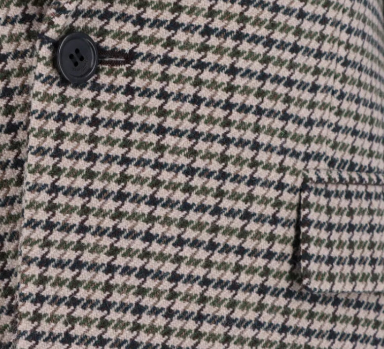 Houndstooth wool blazer