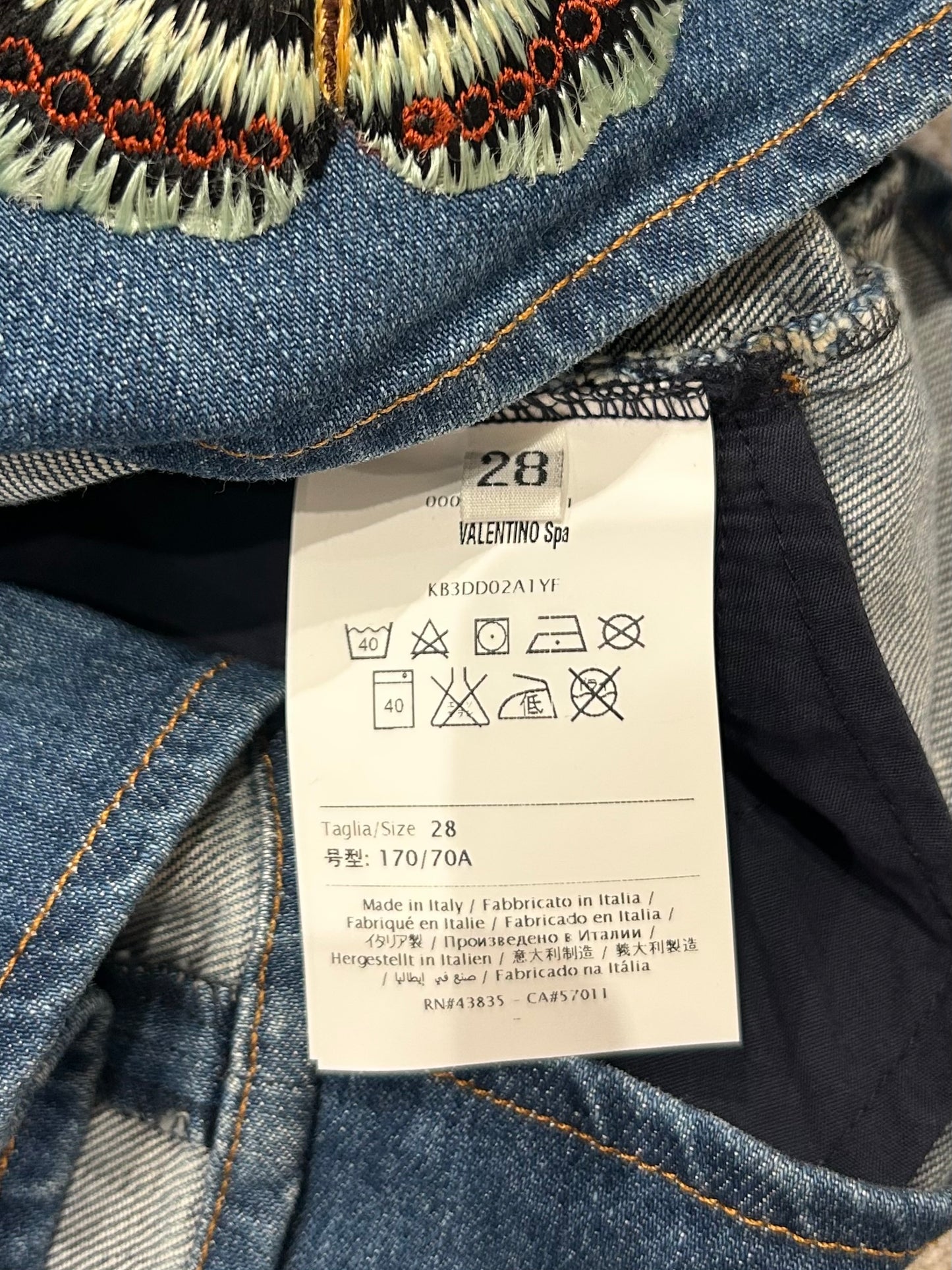 Denim butterflies shorts