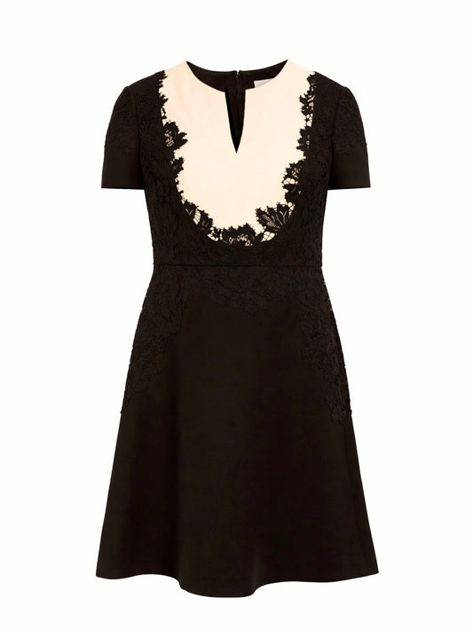 Black and white lace dress
