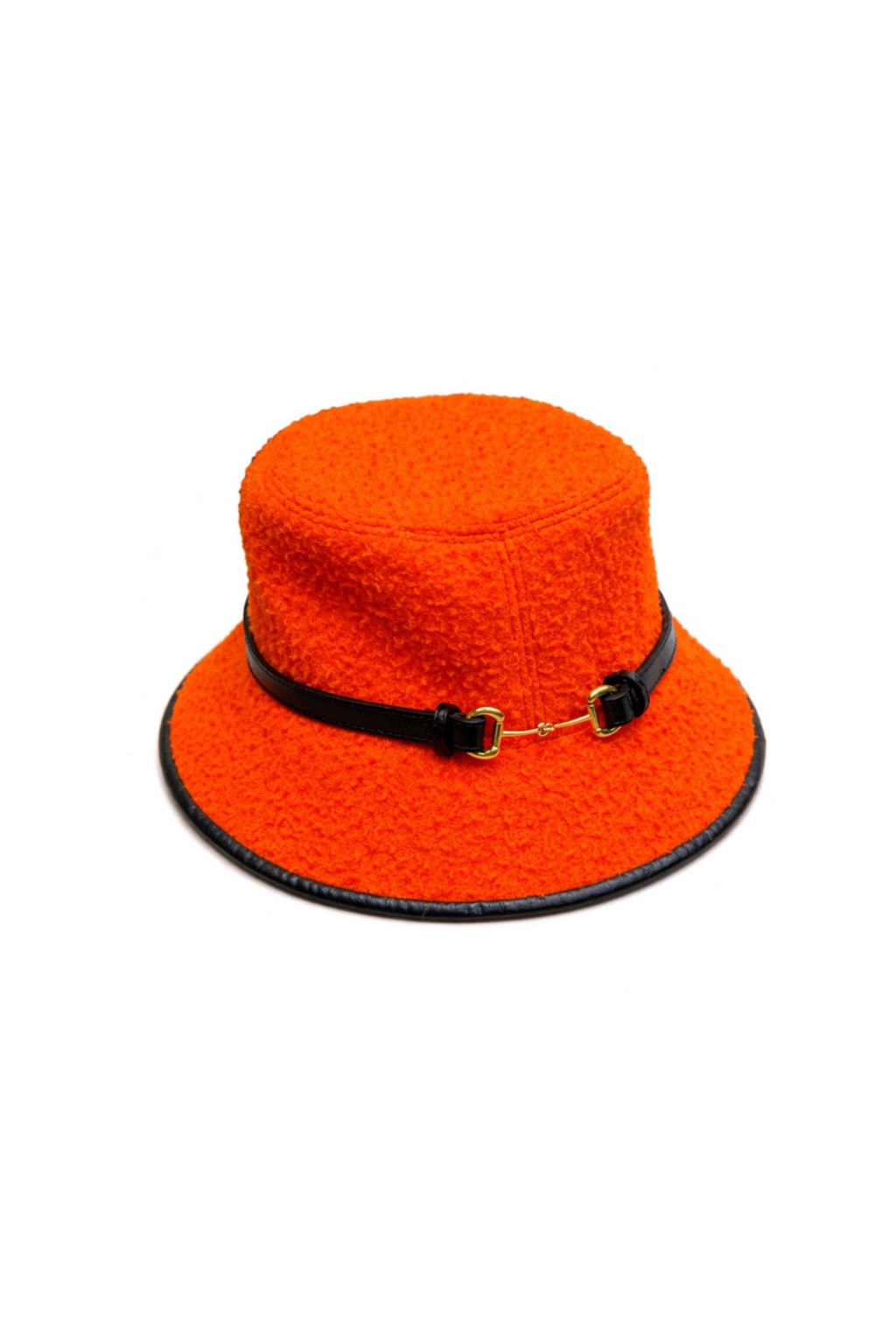 Orange bouclé hat