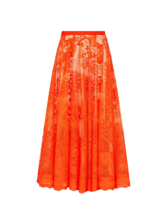 Lace toile Jouy skirt