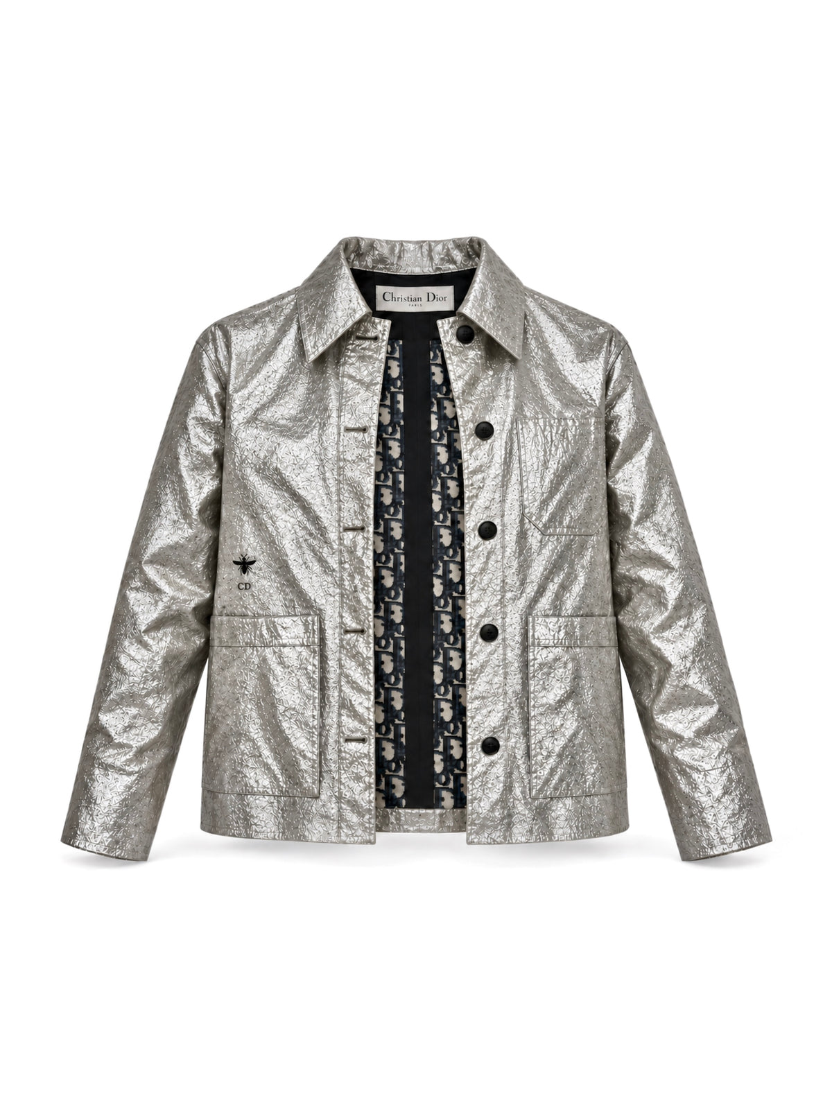 Metallic silver jacket