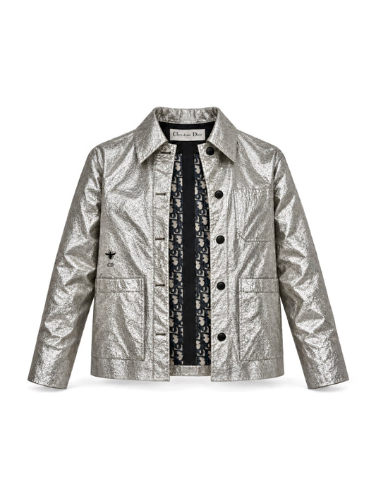 Metallic silver jacket