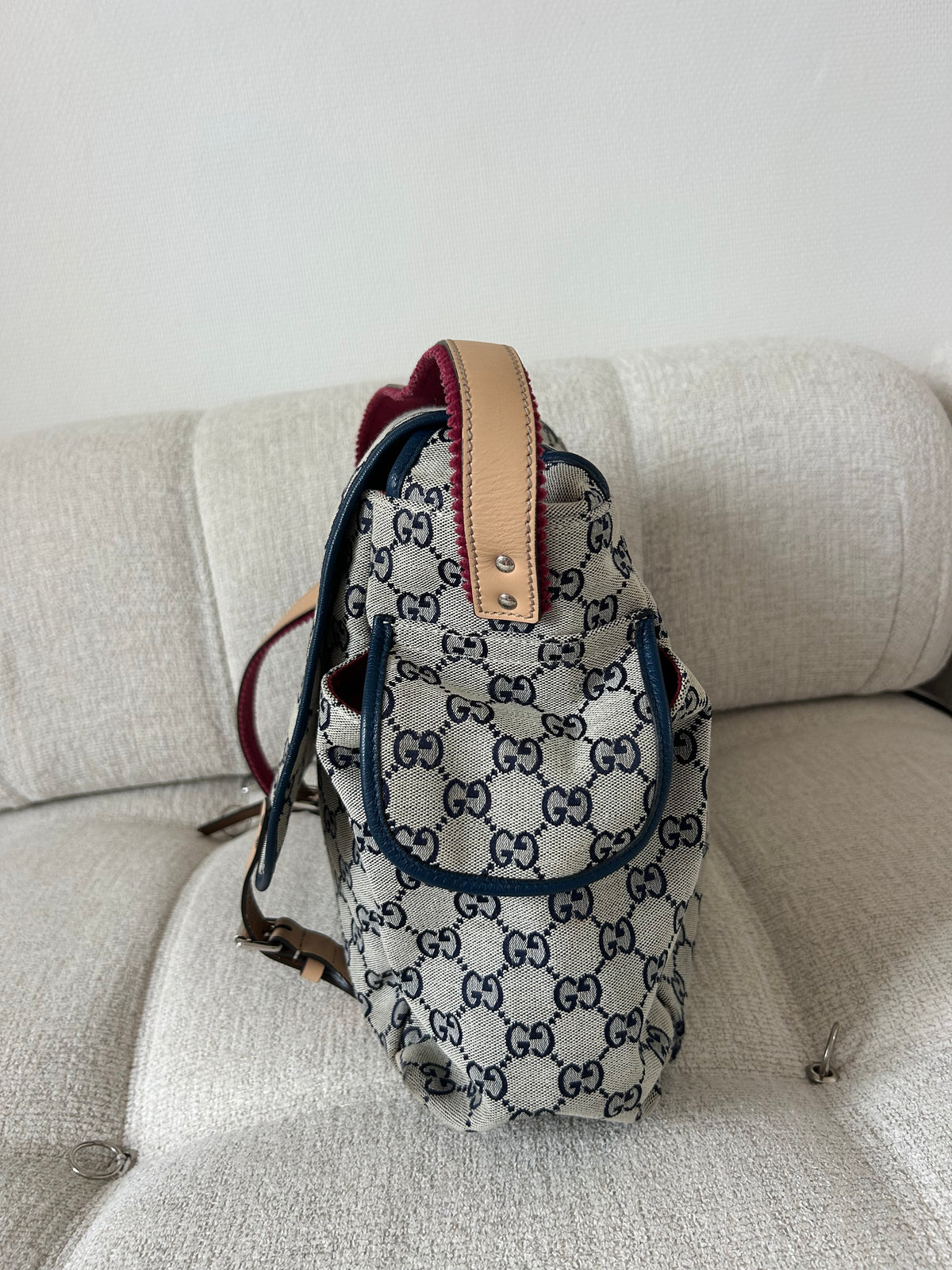 GG Canvas Diaper Bag