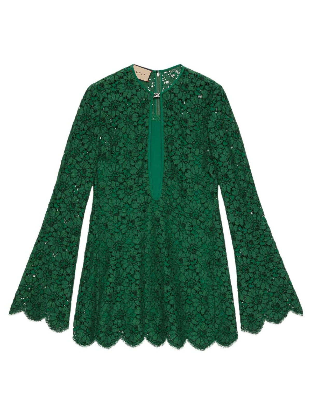Green lace dress