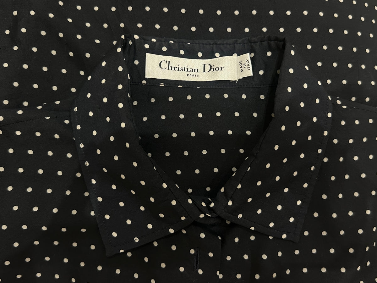 Navy polka shirt
