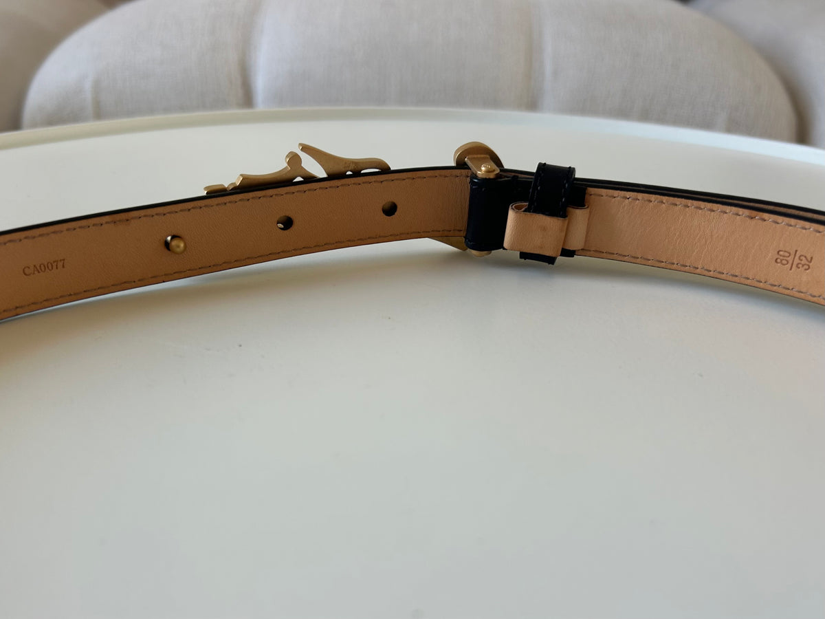 Black logo belt