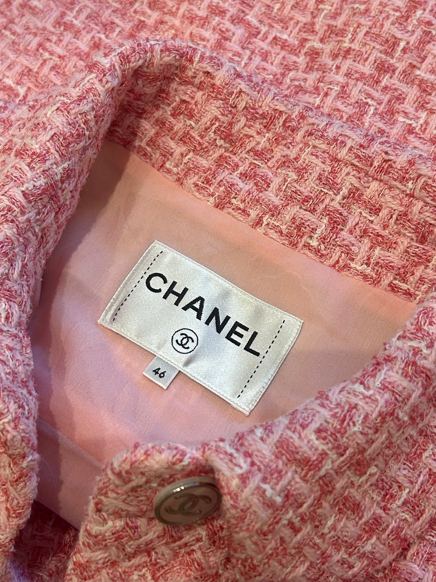 Pink tweed jacket