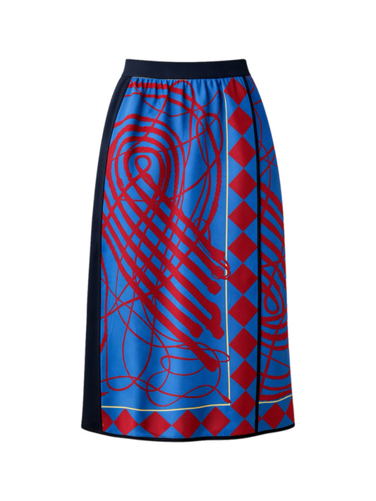 Silk and wool skirt