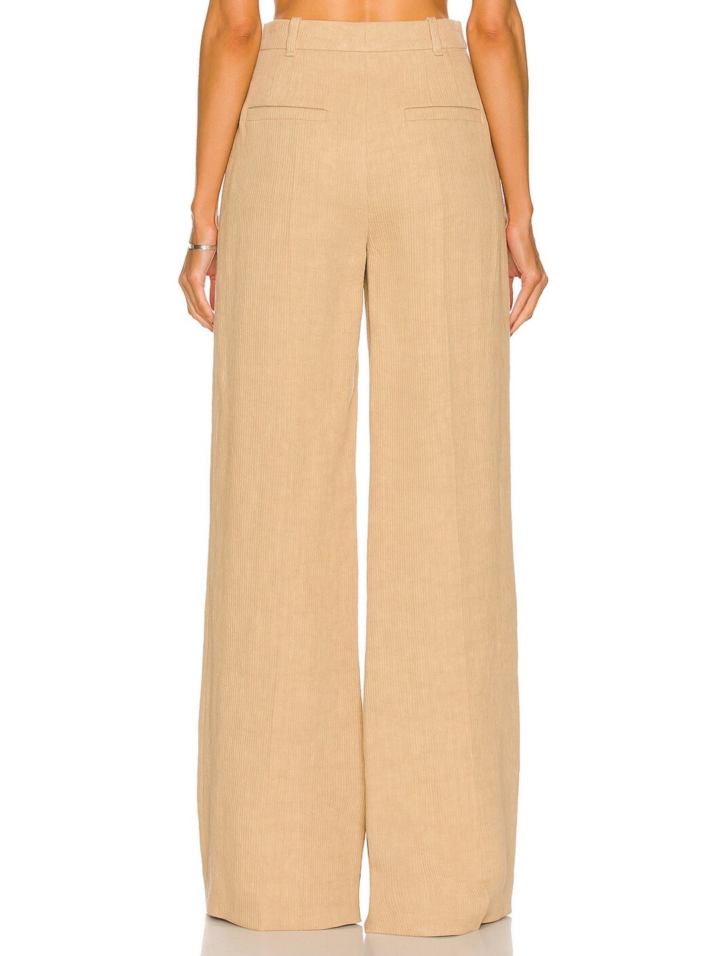 Beige linen pants