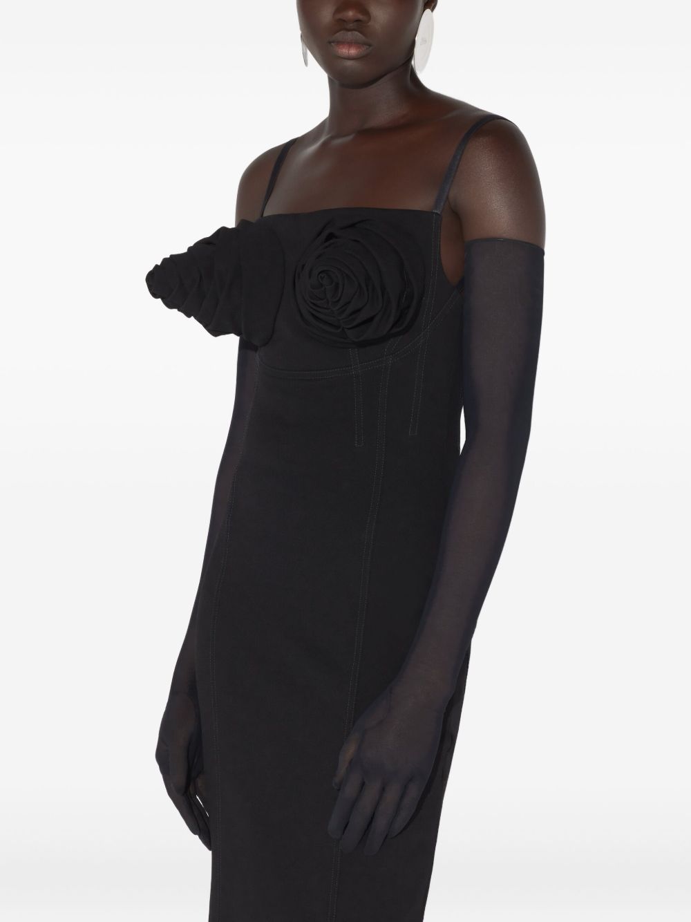 Iconic cone cups black dress