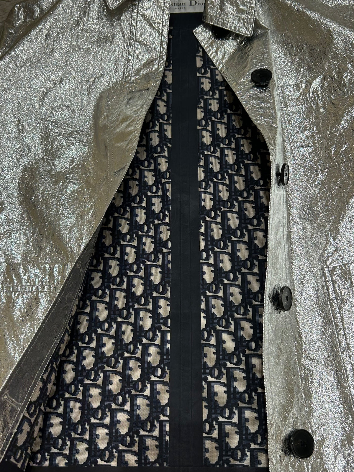 Metallic silver jacket