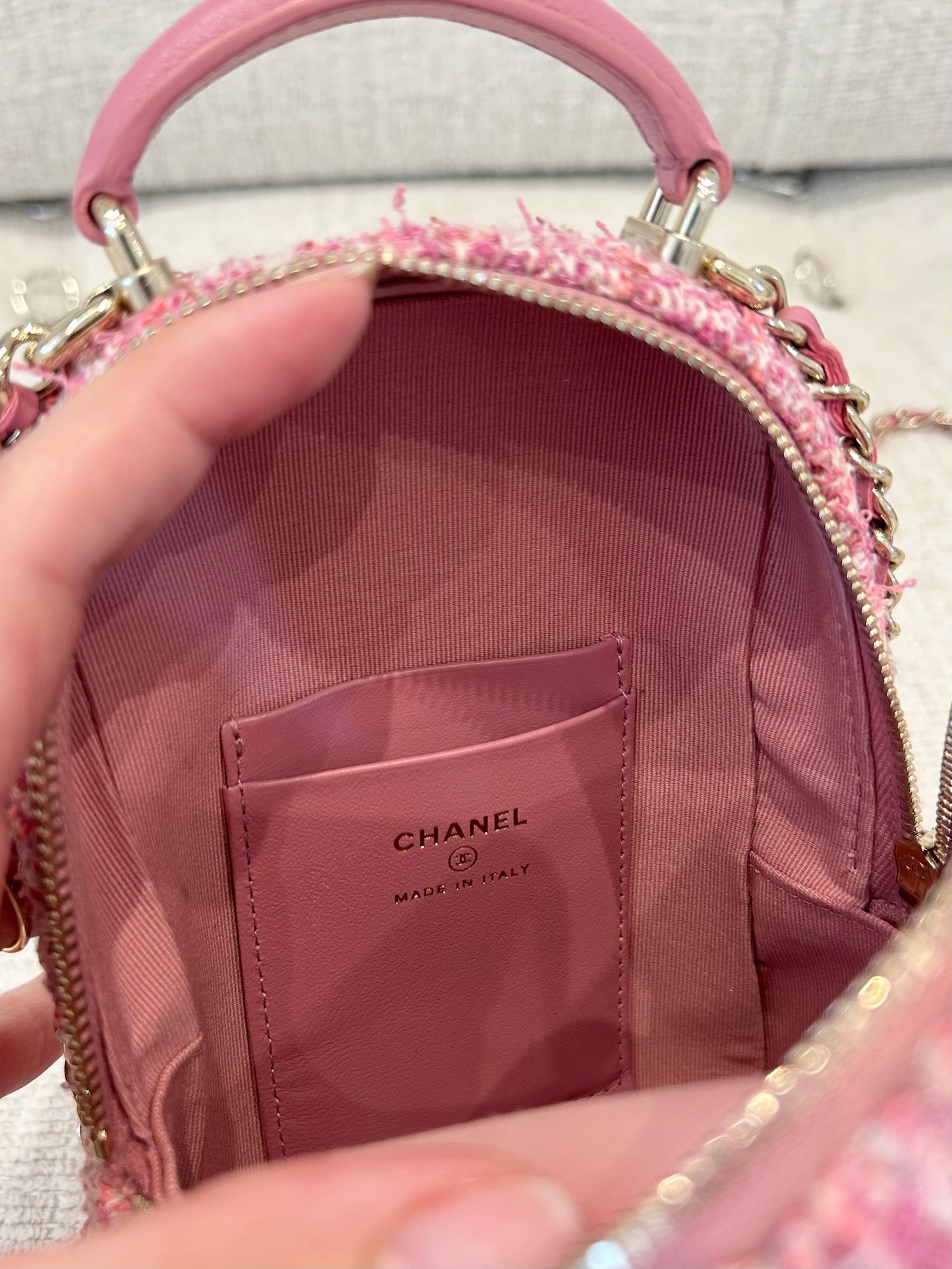 Mini tweed backpack