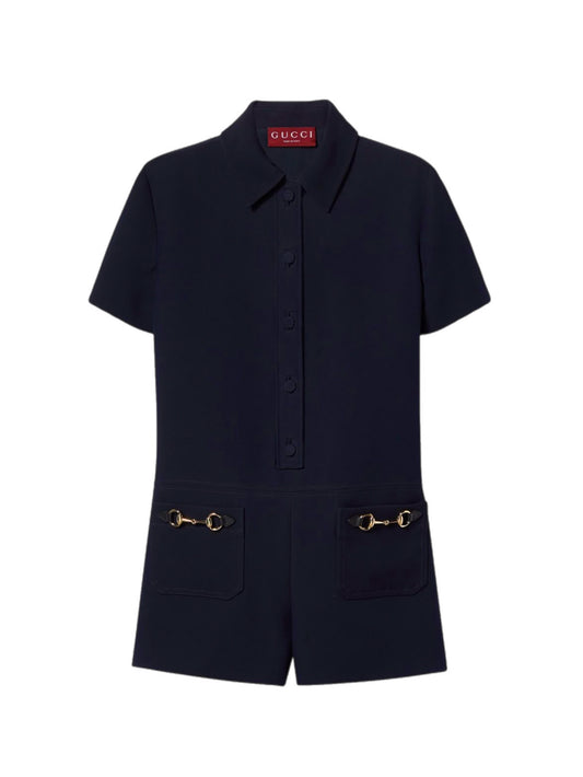 Navy horsebit jumpsuit